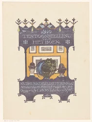 Reklama amsterdamské kamenné a knihtiskové společnosti Dieperink & Co 1910 Výstava knihy (název na předmětu)