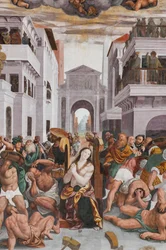 Detail Umučení svaté Kateřiny (freska)