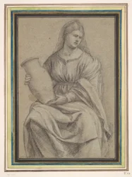Žena držící vázu