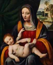 Madona s dítětem od Bernardina Luiniho (1481-cca 1532).