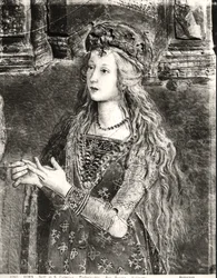 Svatá Kateřina, možná portrét Lucrezie Borgie (1480-1519), z cyklu Životy svatých, Sala dei Santi, 1492-94