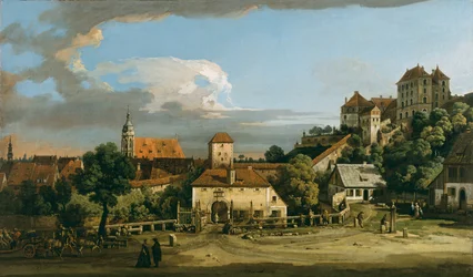 Pirna: Horní brána od jihu, kolem 1760