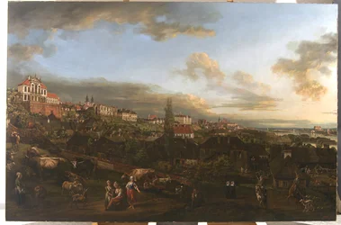 Pohled na Varšavu s palácem Ordynacki, 1772