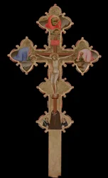 Přenosný, oboustranný kříž verso, 1335-1340
