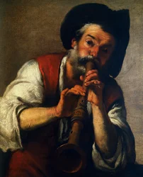 Piper, Bernardo Strozzi (1581-1644), olej na plátně, 73x61 cm. Itálie