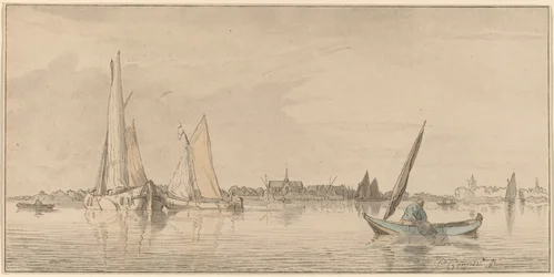 Řeka s městem, 1775.