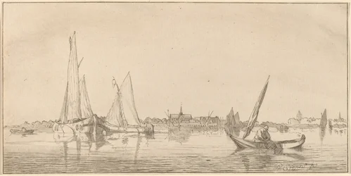 Řeka s městem, 1775.
