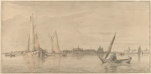 Řeka s městem, 1775.