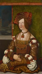 Portrét Bianca Maria Sforza 1472-1510, ca. 1505-1510.