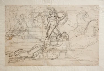 Achilles sleduje Hektorovo tělo po jeho voze. Paolo a Francesca(),