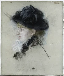 Mademoiselle Louise Riesenerová v klobouku