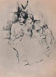 Lekce kreslení, kolem 1888-1890, 1946.