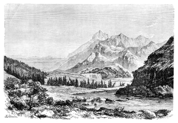 Munku-Sardyk, pohoří Sayan, Sibiř, Rusko, 1895.