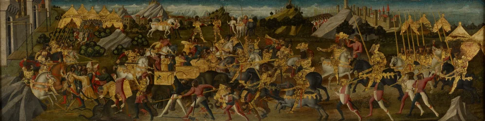 Scipio Africanus Defeating Hannibal, c.1470 (tempera na tkanině připevněné na panelu) (viz také 488155)
