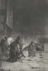 Interiér kostela v Miláně Interiér kostela v Miláně [sic], c. 1874.