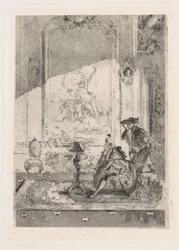 Lekce houslí Lekce houslí, c. 1874.