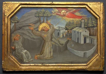 Sv. František z Assisi přijímající stigmata, c. 1430 (tempera a zlato na dřevě)