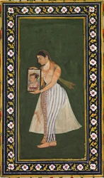 Nur Jahan drží portrét císaře Jahangira