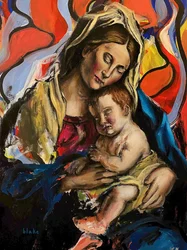 Madonna And Child, cca 2020 (Akryl na plátně)