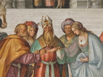Central Nave, Second North Span, Marriage of the Virgin, Boccaccio Boccaccino 1514-15, Detail