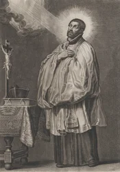 Svatý František Xaverský s božským světlem vyzařujícím k němu zleva nahoře,..., ca. 1623-33.
