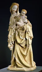 Krumauerova madona, cca 1400 (polychromovaný kámen)