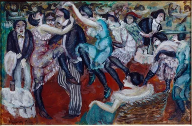 ""Singing Cafe"" (Singing Cafe) - obraz Borise Dmitrieviče Grigorieva (1886-1939)