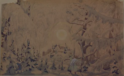 Scénický návrh k opeře Sněhurka N. Rimského-Korsakova, 1910