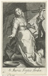 Heilige Maria als kluizenares Svatá Marie synovec Abrahamova (titul na předmětu) Kluizenaressen (název série) Posvátná poušť asketů (název série)