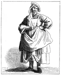 Žena obchodující se starými klobouky, 1737-1742.