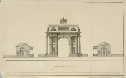 Triumfální oblouk od Tverské Zastavy v Moskvě, 1826-1829