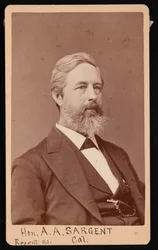 Portrét Aarona Augusta Sargenta 1827-1887, před rokem 1881.