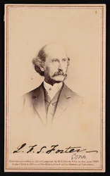 Portrét LaFayette Sabine Fosterové 1806-1880, před rokem 1869.