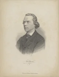 Portrét pianisty a skladatele Carla Heinricha Carstena Reineckeho 1824-1910, c. 1850.