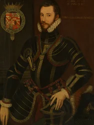 Portrét Waltera Devereuxe 1539-1576, prvního hraběte z Essexu, z roku 1572.