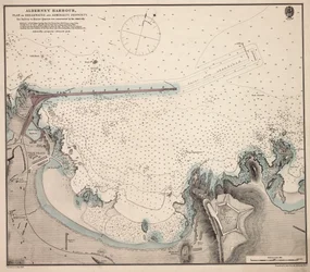 Přístav Alderney, plán vlnolamu a majetku Admirality