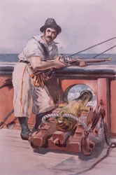 Anglický námořník z roku 1650 (barva lito)