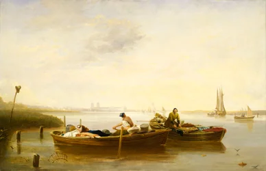 Greenwich z Blackwall Reach, asi 1830-40 (olej na plátně)