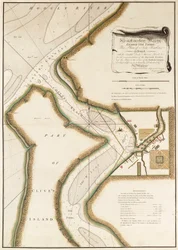 Mapa řeky Hoogly, asi 1777 (rytina)