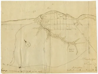 Mapa Yorktown, Virginie, říjen 1781