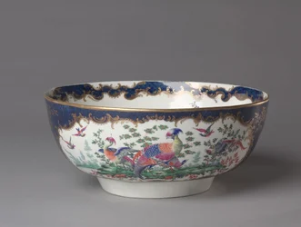 Punch Bowl, Worcester Porcelain Factory, kolem roku 1770