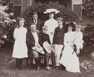 Prezident Theodore Roosevelt, jeho manželka Edith a rodina
