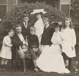 Prezident Theodore Roosevelt, jeho manželka Edith a rodina
