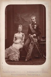 Korunní princ Rudolf s princeznou Štěpánkou Belgickou u příležitosti jejich zasnoubení, 1880