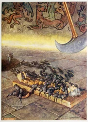 Rojili se na mě ve stále se hromadících hromadách., z hospody Selected Tales of Mystery. 1909.