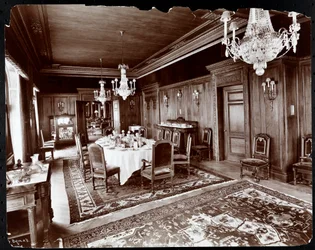 Jídelna v hotelu Knickerbocker, 1906 (stříbrný želatinový tisk)