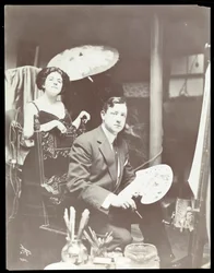Harrison Fisher and Model, 1908-9 (stříbrný želatinový tisk)