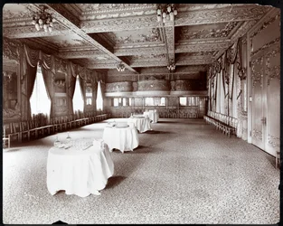Recepční místnost v hotelu Delmonico, 1902 (stříbrný želatinový tisk)