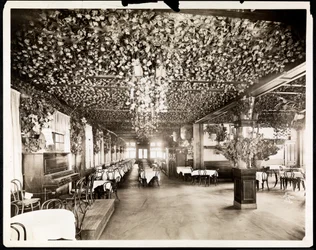 Jídelna v hotelu Dolphin, New York, 1915 (stříbrný želatinový tisk)