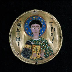 Busta sv. Demetria, smalt, Byzanc